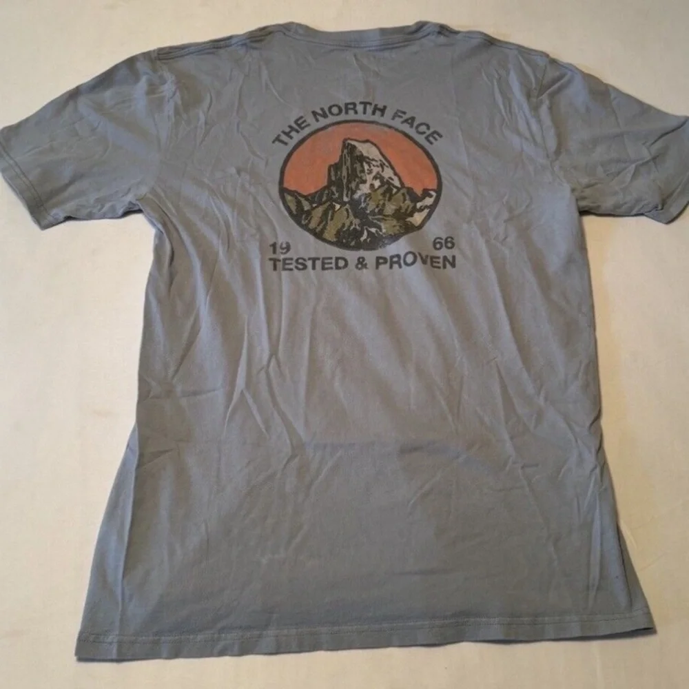North Face Tested & proven 1966 Mens Medium Blue T Shirt